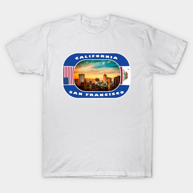 California, San Francisco City, USA T-Shirt by DeluxDesign